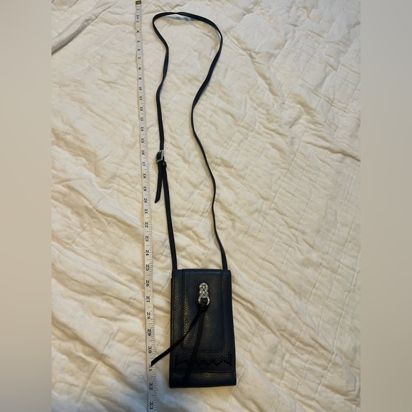 Brighton Navy Leather Crossbody Bag - Picture 2 of 5